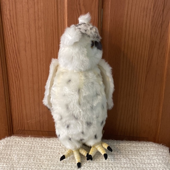 NEW Hansa Toys Plush Snow Owl Moving Head Hand Sewn Handmade Stuffed Animal NWT - Picture 4 of 7